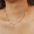Chris April Trendy Jewelry 316L Stainless Steel 18k PVD Gold Plated Hollowed Out Eyes Leaves Charms Choker Necklace