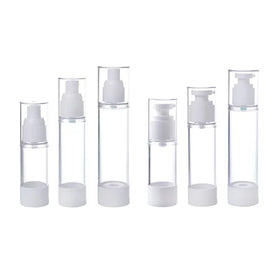 Custom 30 50 100ml Skincare Cosmetic Serum Packaging Plastic Spray Pump Lotion Cream Airless Bottle