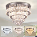 Dimmable K9 Crystal LED Ceiling Light 3 Color Changeable with Remote Control for Home & Room for Living Room