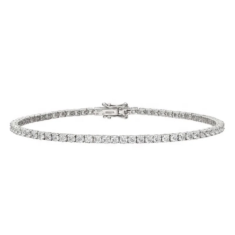 Luster Jewelry 10k 14k 18k Pure Gold Created Necklace Grown Stone Tennis Chain Lab Diamond Bracelet