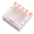 Manufacturer Wholesale Paper  Donuts  Egg Tarts Cookie Take Away Packaging Fordable Box with Window
