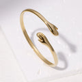 Beimai OEM Simple 18k Gold Stainless Steel Fashion Bangle Non-Fading Hugging Palm Design