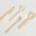 Free Sample Bamboo Disposable Fork Spoon Knife Cutlery-100% Biodegradable Compostable Waterproof Oil Proof for Restaurants