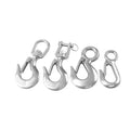 Factory Direct Supply 304 Stainless Steel Rotating Cargo Hook Big Eye Lifting Hook Fork Type American Cargo Hoist Hook MegaBDM