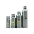 Empty Aluminium Bottle with Metal Silver  Aluminum Screw Lid for Cosmetic Packaging