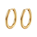 Wholesale New 316l Stainless Steel Trendy Fashion Pentagram Peach Heart Square 18k Gold Earrings