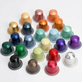 Empty Portable 37mm Disposable Aluminum Foil Espresso Coffee Capsule With Common Foil Lids and Self Adhesive Foil Lid