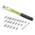 New 2025 Gold 23pcs 1/4'' 20-200lb.ft Torque Wrench Tool Set DIY Repair Hand Tools Durable CR-V Material User-friendly Handle