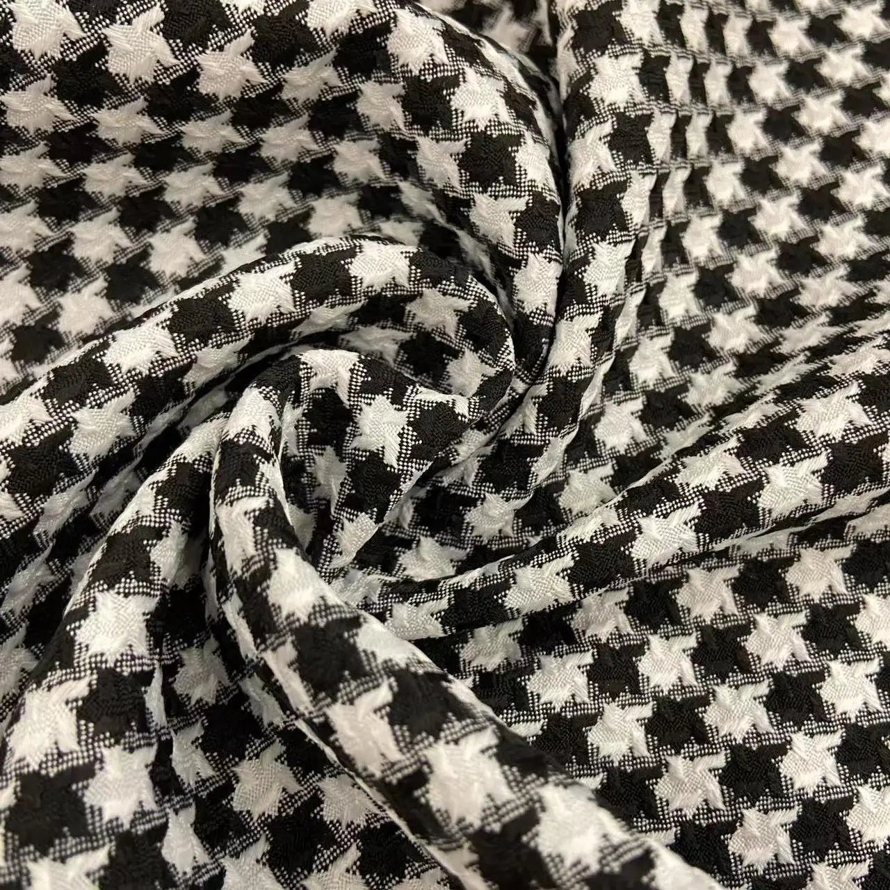 High Quality 100% Polyester Heavy Weight Small Fragrant Plaid Tweed Jacket Fabric for Women's Clothing Stretch for Bags