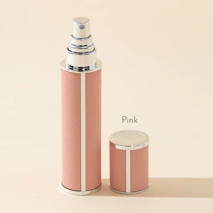 Luxury Fine Mist Perfume Atomizer Pretty Cosmetic Packaging 10ml Black Pink White Leather-style Spray Perfume Bottle