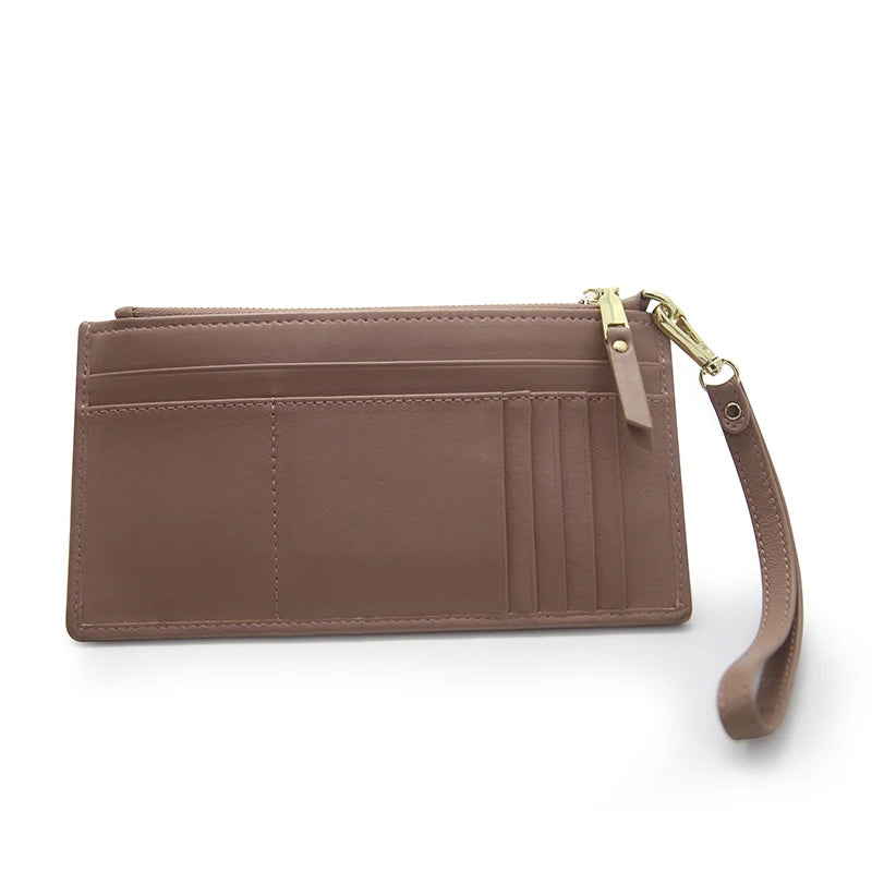 Custom Logo Long Zipper Ladies With Card Holder Leather Women Wallets with Zipper
