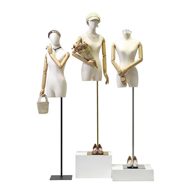 Fashion Half Body Mannequins Torso Clothes Display Female Mannequins
