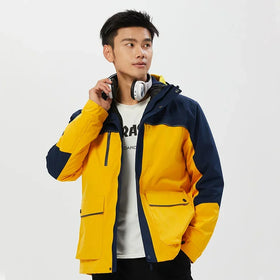 Unisex High-Collar Reversible Lightweight Winter Jacket Waterproof Wind Breaker Plus Size for Men Outdoor Warmth