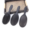 Oval Detangling Paddle Brush with Large Black Air Cushion Capped Nylon Steel Bristles for Men Women Styling Wet Dry Hairbrush