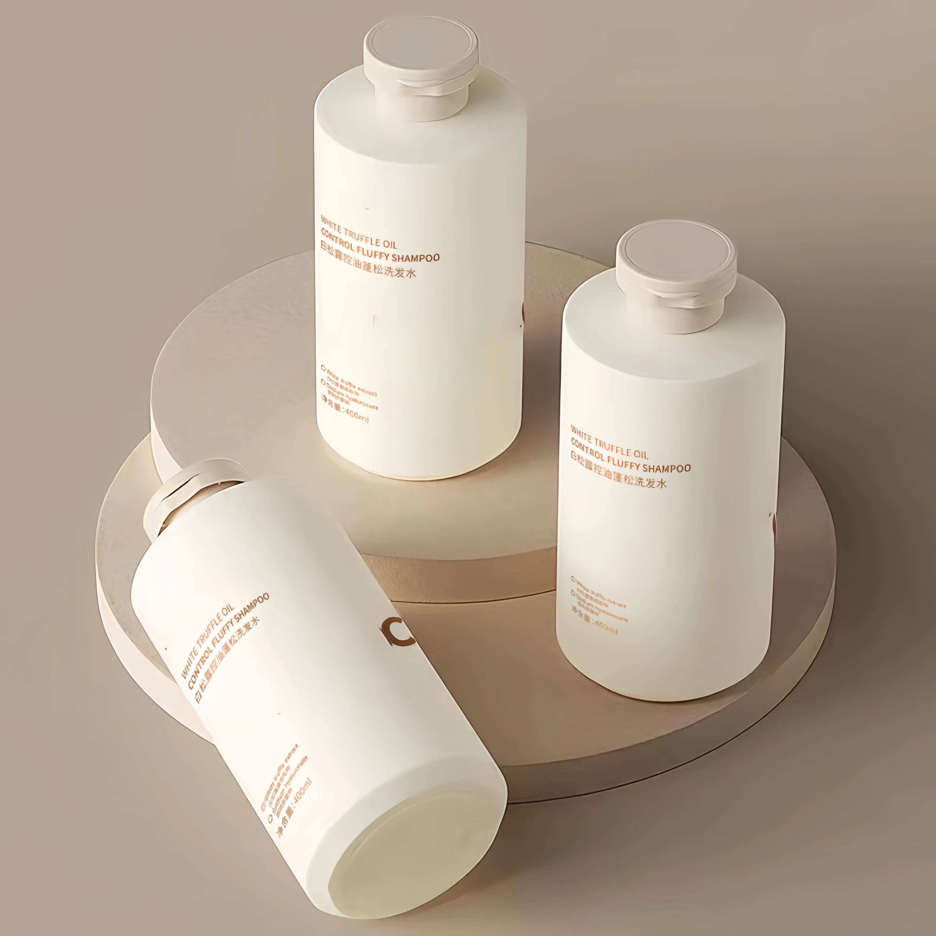New Design 450ml HDPE White Soft Touch Hair Conditioner Squeeze Bottle Body Wash Plastic Container