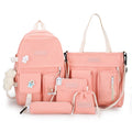 Ins New Korean Fashion Schoolbag Ulzzang Backpack Student Four-piece Set Backpack Custom for Kids