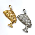 Trendy 18k Gold Egyptian Queen Nefertiti Pendant Stainless Steel Women Men African Nefertiti Pendant Jewelry