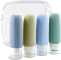 3oz Refillable Travel Toiletries Bottle  Portable Travel Cosmetic Set TSA Approved  Leak Proof  Silicone Travel Bottle Set
