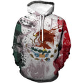 Fitspi Men's Mexico Flag 3d Printing Hoodie Casual Sweatshirt Pullover Hoodies Wholesale