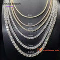 Wholesale Price 925 Silver Pass Diamond Tester 2mm 3mm 4mm 5mm 6.5mm Moissanite Tennis Bracelet & Necklace