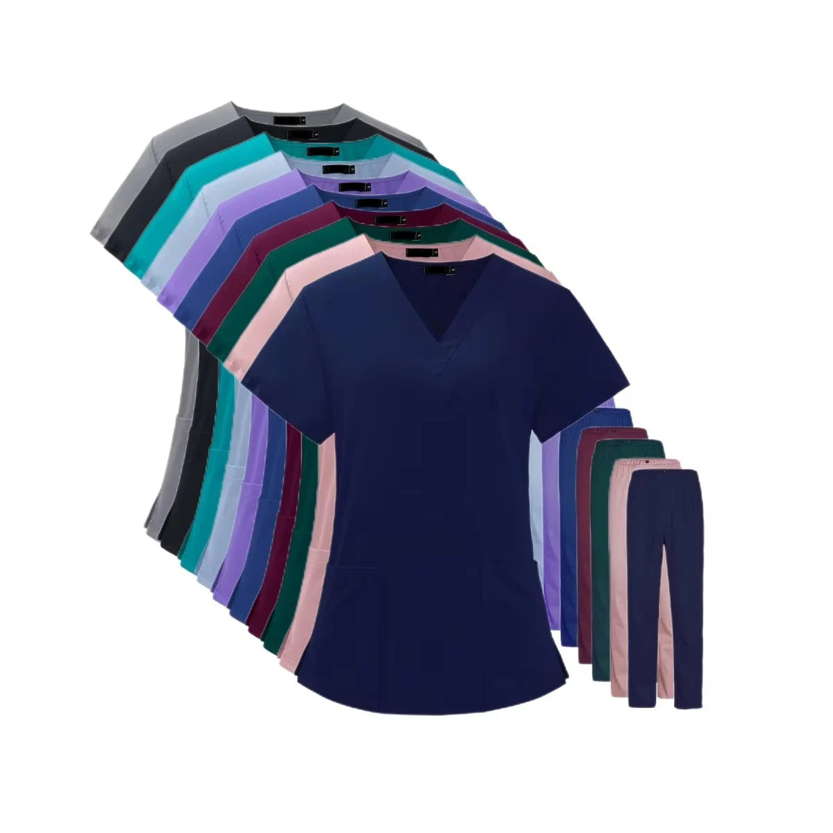 42016 Hot Sell Quick-dry Spandex Fabric Scrubs Uniforms for Nurse Women Nursing Scrubs Uniforms