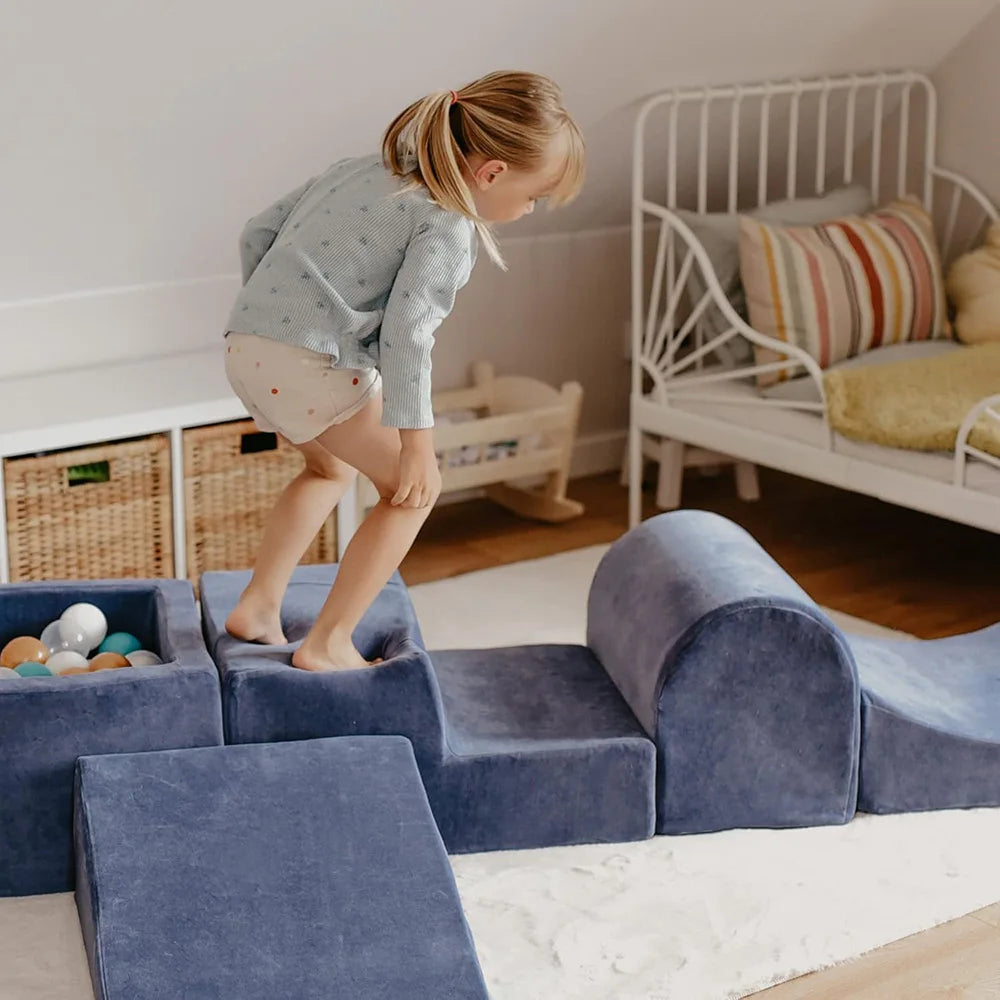 Custom High-Density Foam Kids Sofa Washable Cover Modern Design Soft Play Couch Children's Bedroom Living Room School Gym Use
