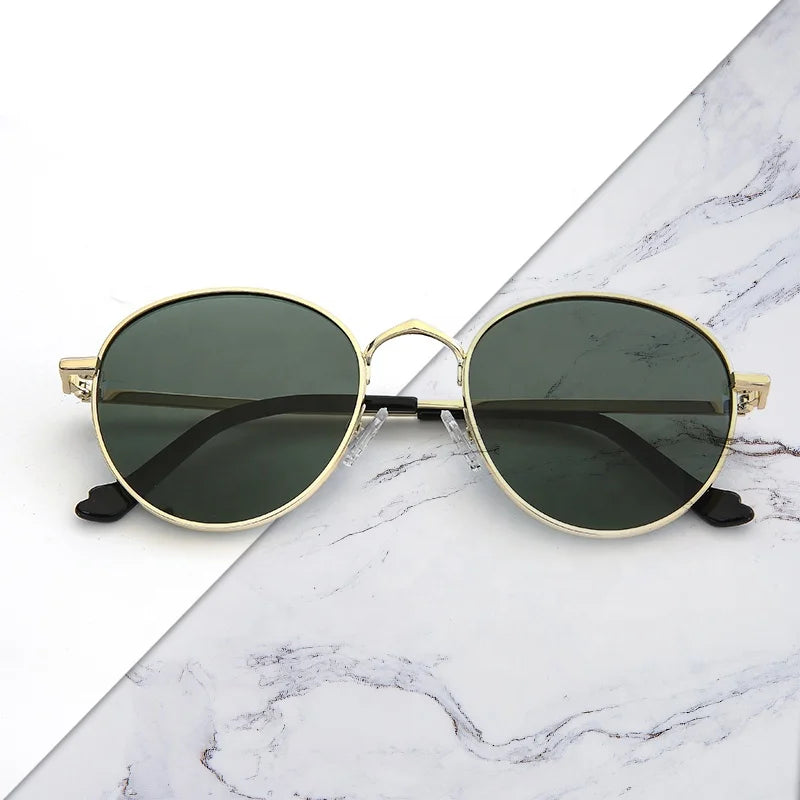 SENTA Luxury Metal Small Size Unisex Fashion Polarized Golden Driving Eyewear Vintage Sport Sunglasses NEW