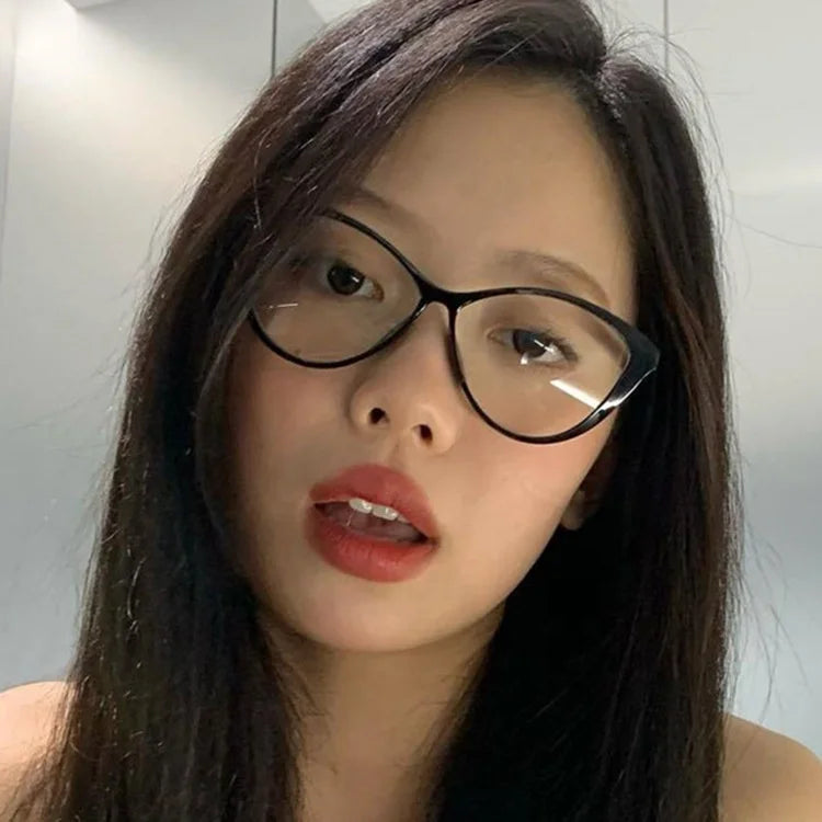 Hot Selling High Quality Fashion Women Ladies Eyeglasses Vintage Glasses Frame Retro Anti Blue Light Blocking Cat Eye Glasses