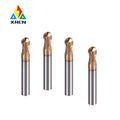 HRC62 Balzers Coating 4-Flute Tungsten Carbide Ball Nose End Mill for Hardened Mould Steel Precision CNC Machining