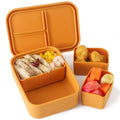 Dishwasher Safe 3 Compartment European Style Silicone Food Storage Containers with Airtight Lids Safe for Kids 800ml Capacity