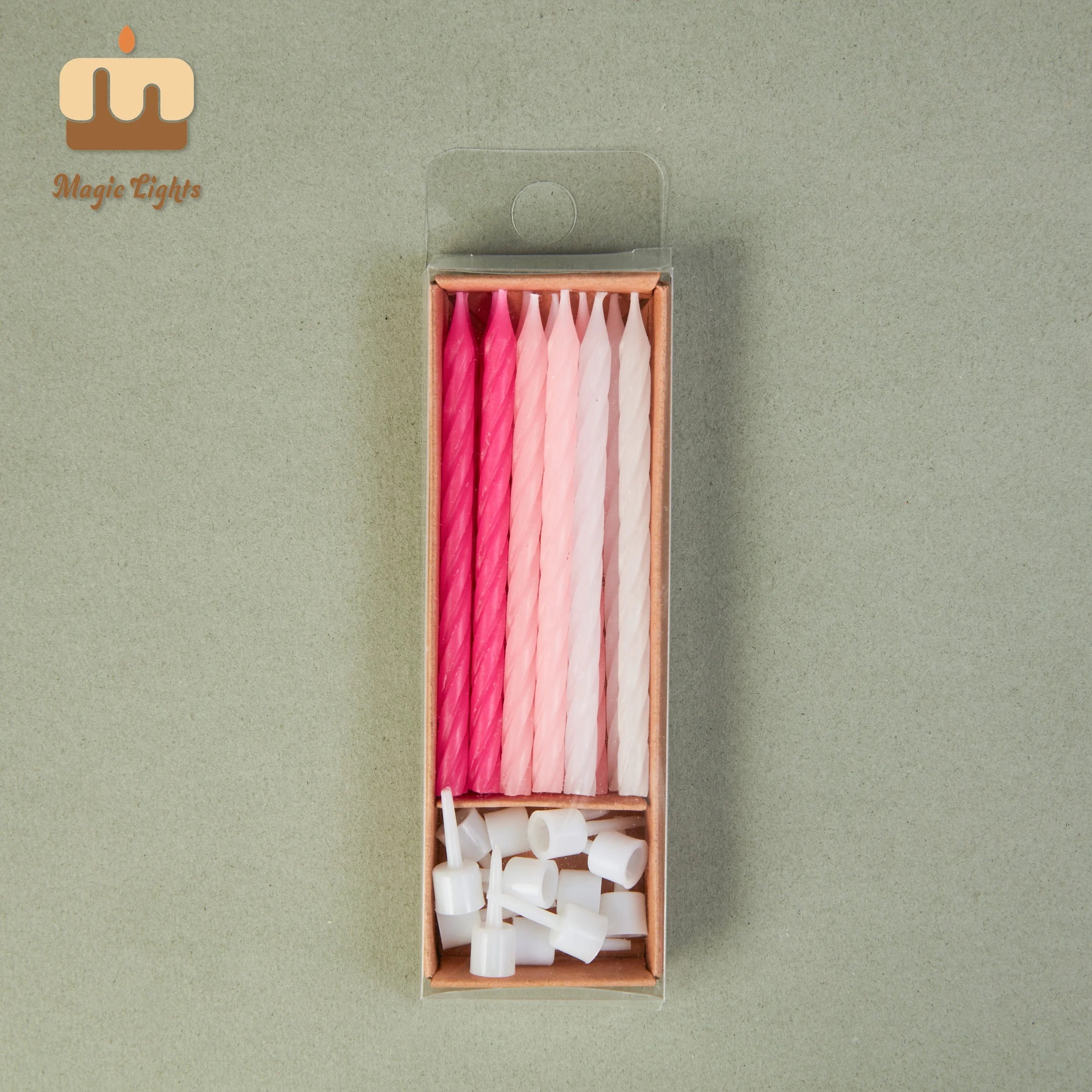 Wholesale Custom Design Happy Birthday Celebration Decoration Long Tall Colorful Cake Party  Spiral Taper Candles