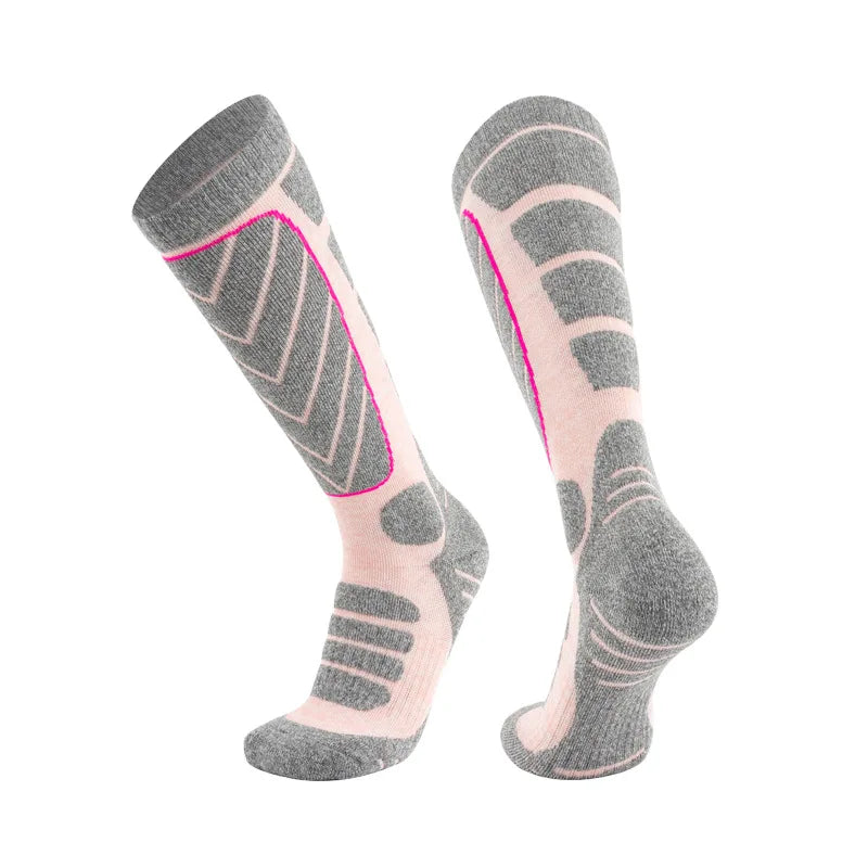 Custom Winter Athletic Merino Wool Cushioned Hiking Men Terry Warm Sports Socks