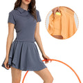 Cool Fabric Badminton Clothing Polo Shirt and 2-In-1 Mini Skirt Golf Tennis Sports Suit Set Outdoor Fitness Clothes Yoga Outfit