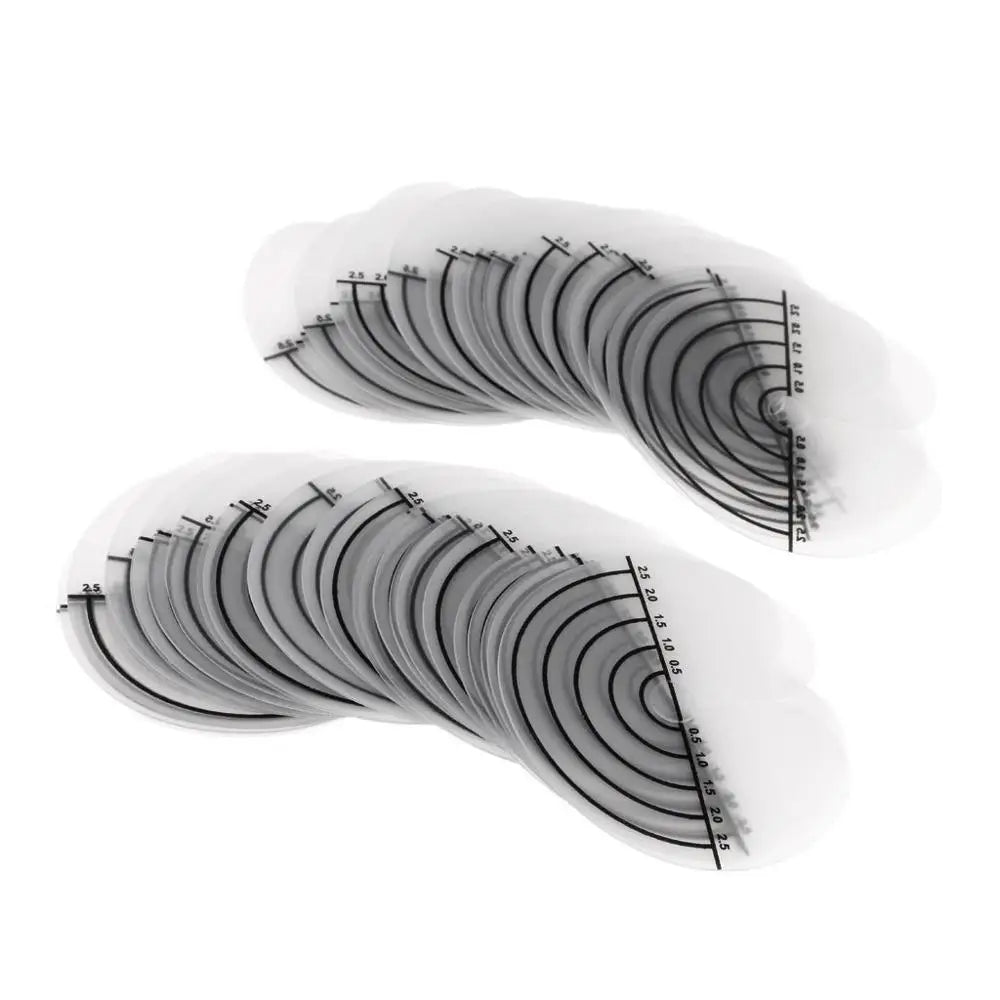 50PCS Single Hole Plastic Scalp Protector Spacer Template Heat Glue Shield Separator with Scale Hair Extensions Tools Supplies