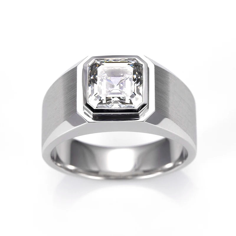 Custom Jewelry MSR-1023 10K Gold halo Ring Asscher Cut 2ct D VS1 Lab Grown Diamond Ring
