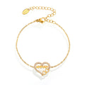 New MAMA Bracelet Delicate Heart Shaped Zircon Bracelet Stainless Steel Charm Jewelry Mother's Day Gift for Women