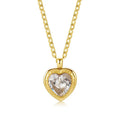 Luxury Niche Chain Jewelry 18K Gold Stainless Steel Heart Pendent Necklace