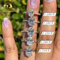 Luxury Engagement Ring Lab Diamond Solid Gold Moissanite Wedding Band Fully Diamonds Custom Different Design Ring