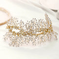SLBRIDAL Luxury Handmade Flexible Crystal Rhinestones Bridal Tiara Headband Wedding Hair Accessories Bridesmaids Women Jewelry