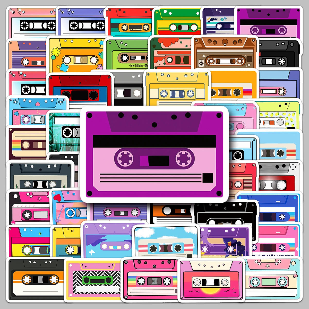 50PCS Factory Promotional Bedroom Decoration Stickers Uv Vinyl PVC Print Custom Tape Stickers