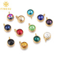 Women Fashion Diy Necklace Bracelet Stainless Steel Birth Stone Crystal Charm for Jewelry Making