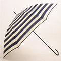 Women's Sun Umbrella Korean Minimalist Stylish Automatic j Handle Hook Black Coated UV Protection Student Umbrella