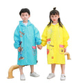 Girls Kids Fashion Waterproof Raincoat Student School Double Brim Cartoon Print Tour Outdoor Polyester for