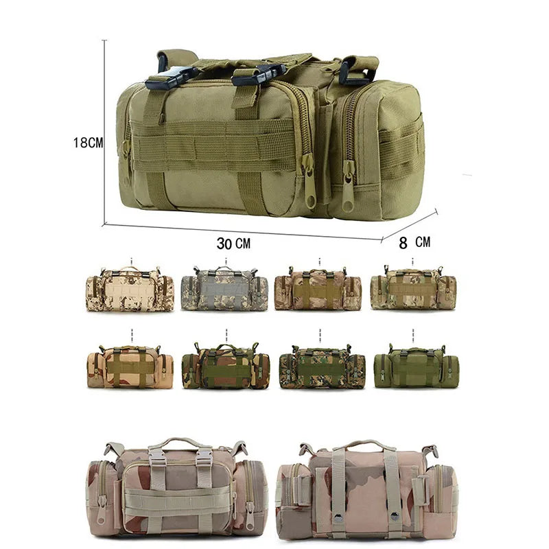 2024 New Arrival Waterpoof Portable Oxford Stylish  Tactical Fanny Pack Camouflage Sport Waist Bag for Man Woman