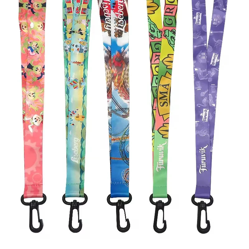 Lanyards With Logo Custom Silk Screen Printing Heated Transfer Promotional Cheap Custom Printed ID Card Lanyard