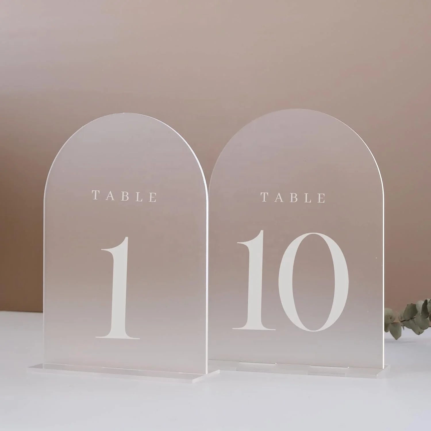 Perfect for Wedding Table Centerpiece Decoration Acrylic Table Numbers 1-10 Frosted Arch Acrylic Table Signs