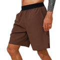 Men's Casual High Waist Sports Shorts Quick-Drying Lightweight Running Fitness Shorts Elastic Waist Solid Running Short