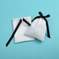 Custom White Cotton Fine Jewelry Packing Bags 7*9cm Pendant Stainless Steel Ring Pouches Recyclable for Bracelets Jewellery