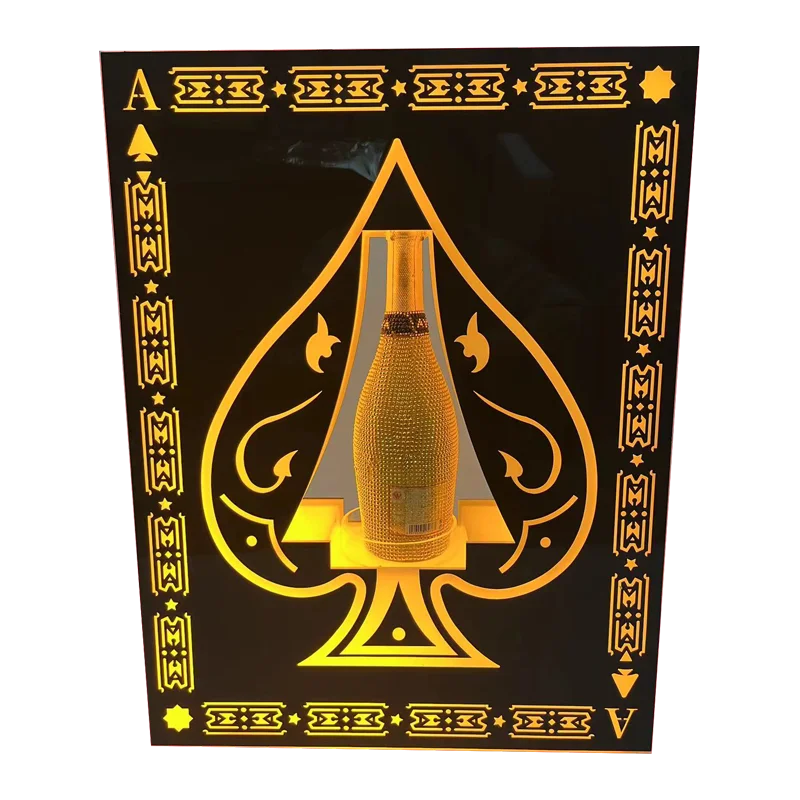 Ace of Spade Champagne Bottle Presenter Display VIP Tray for Nightclub