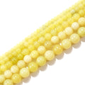 Wholesale Natural Lemon Jade Loose Stone Round Beads DIY Handmade Semi-finished Beaded Jewelry With Beads Yiwu Supply Wholesale